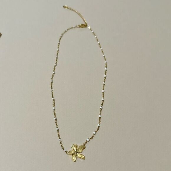 Boho flower necklace N621 - Picture 2 of 4